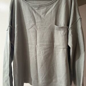 Women's Green Sweater with Pocket